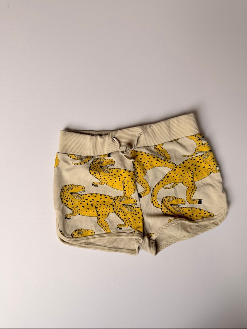 Yellow Leopard Print Kids Shorts
